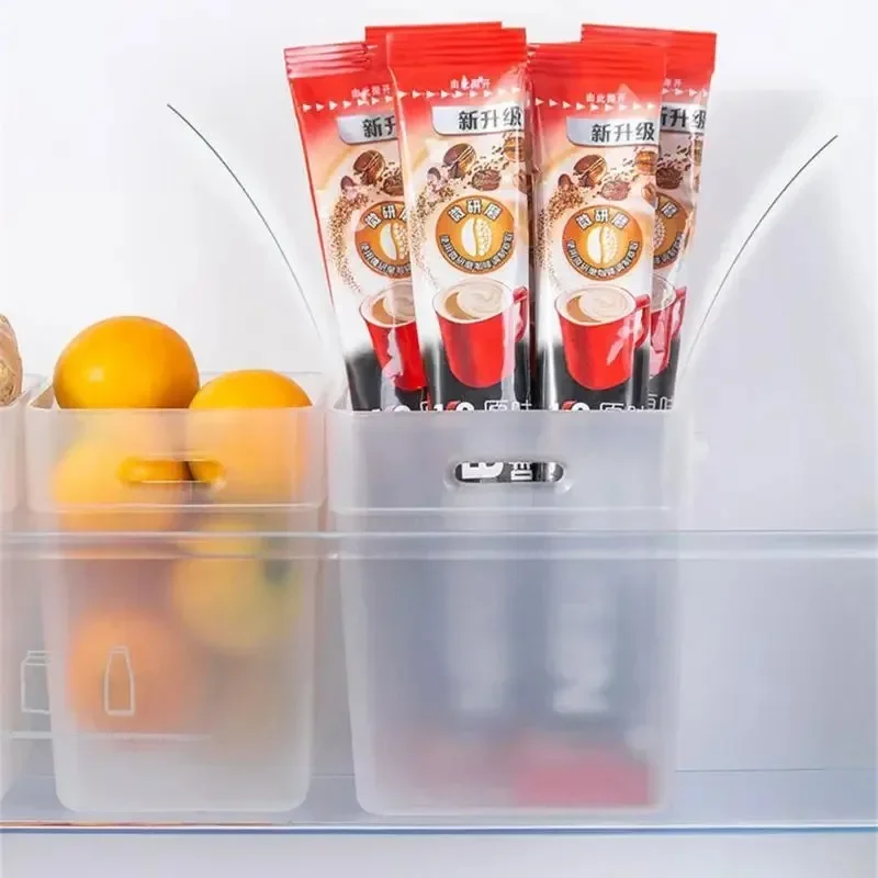 2PCS Refrigerator Organizer Bins Refrigerator Drawer Organizer Transparent Fridge Storage Bin Kitchen Organizers Seasoning