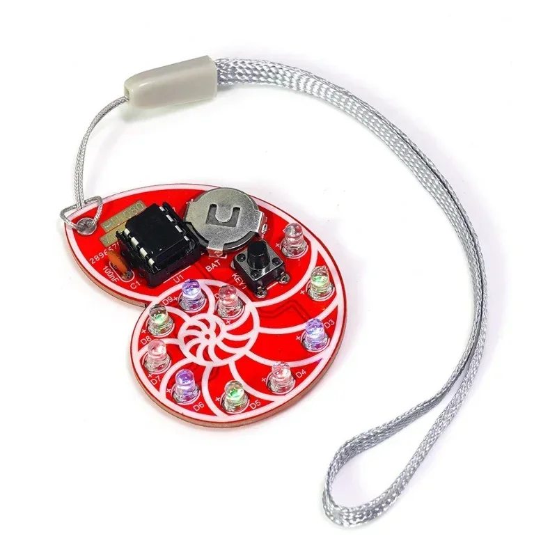 

LED running water light electronic DIY kit shell cycle flashing light pendant, fun production teaching, practical training