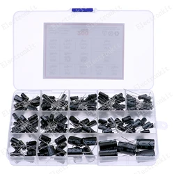 200pcs 13type 25v 35v 50v electrolytic capacitor Mixed Box kit 0.47UF1UF2.2UF4.7UF10UF22UF33UF47UF100UF220UF470UF680UF1000UF
