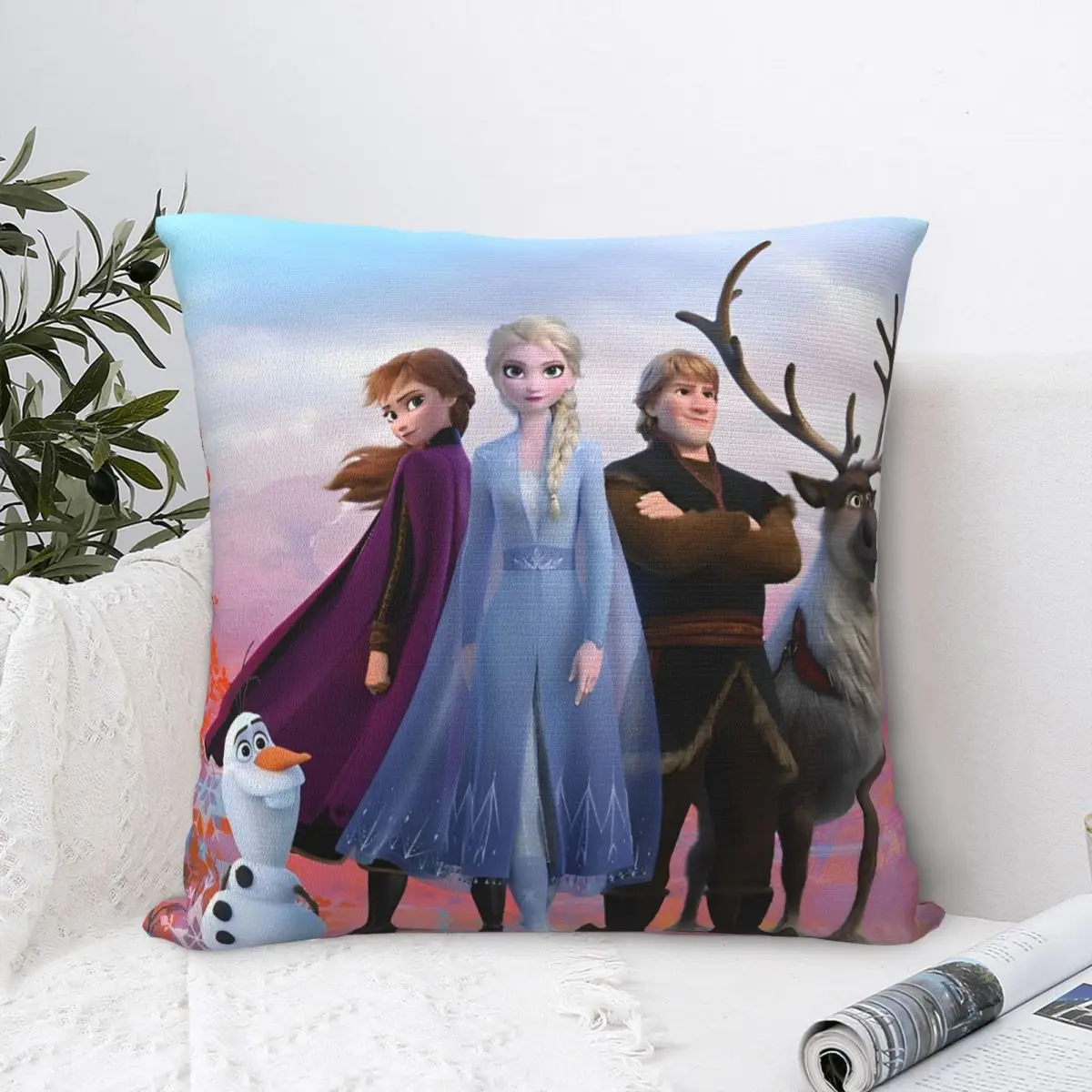 Tapet Komar Frozen 2 Iconic Pillow Cases Cartoon Cushion Covers Fashion Zipper Decor Pillowcover for Home 18