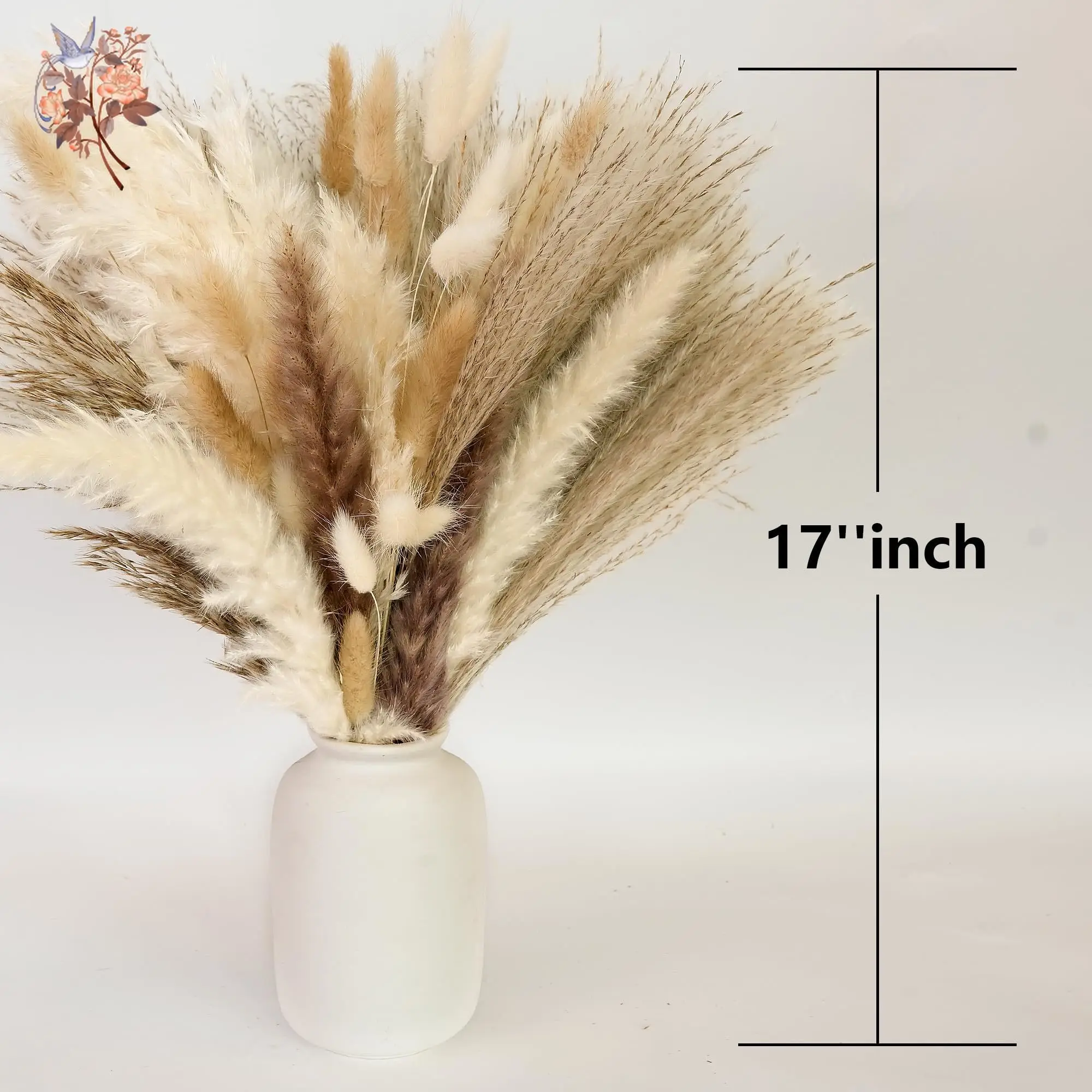 300 Stück natürliche große Pampasgras-Trockenblumensträuße für Hochzeit, Herzstück, Tisch, modernes Zuhause, westliches Wohnzimmer, Boho-Dekor