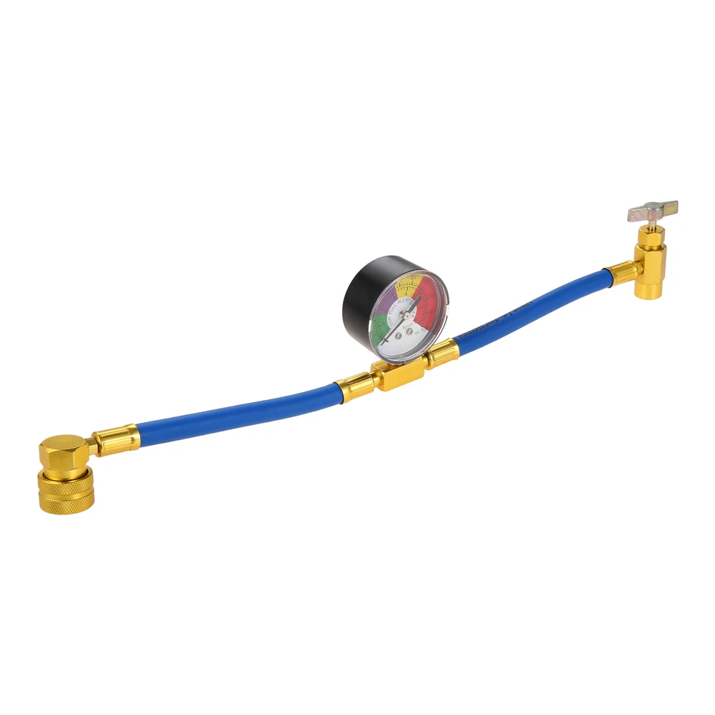 

R134A Air Conditioner Gas Cooler with Pressure Gauge Car Refrigerant Charging Pipe Refrigerant Gas Refill for Car Automobile