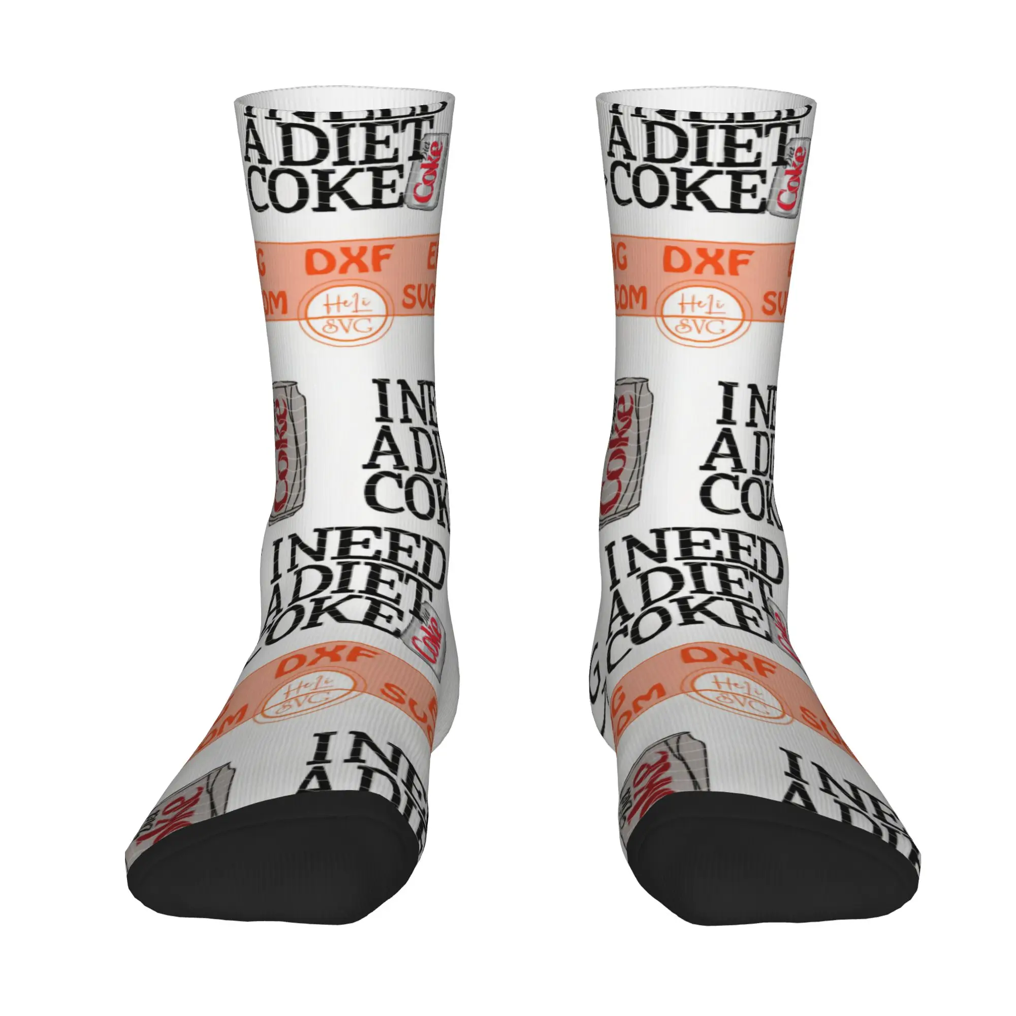 Funny Sock dDiet Coke dDiet Coke I Need a Diet Coke SVG  Hip Hop Quality Pattern Printed Men Socks Casual Men's Socks