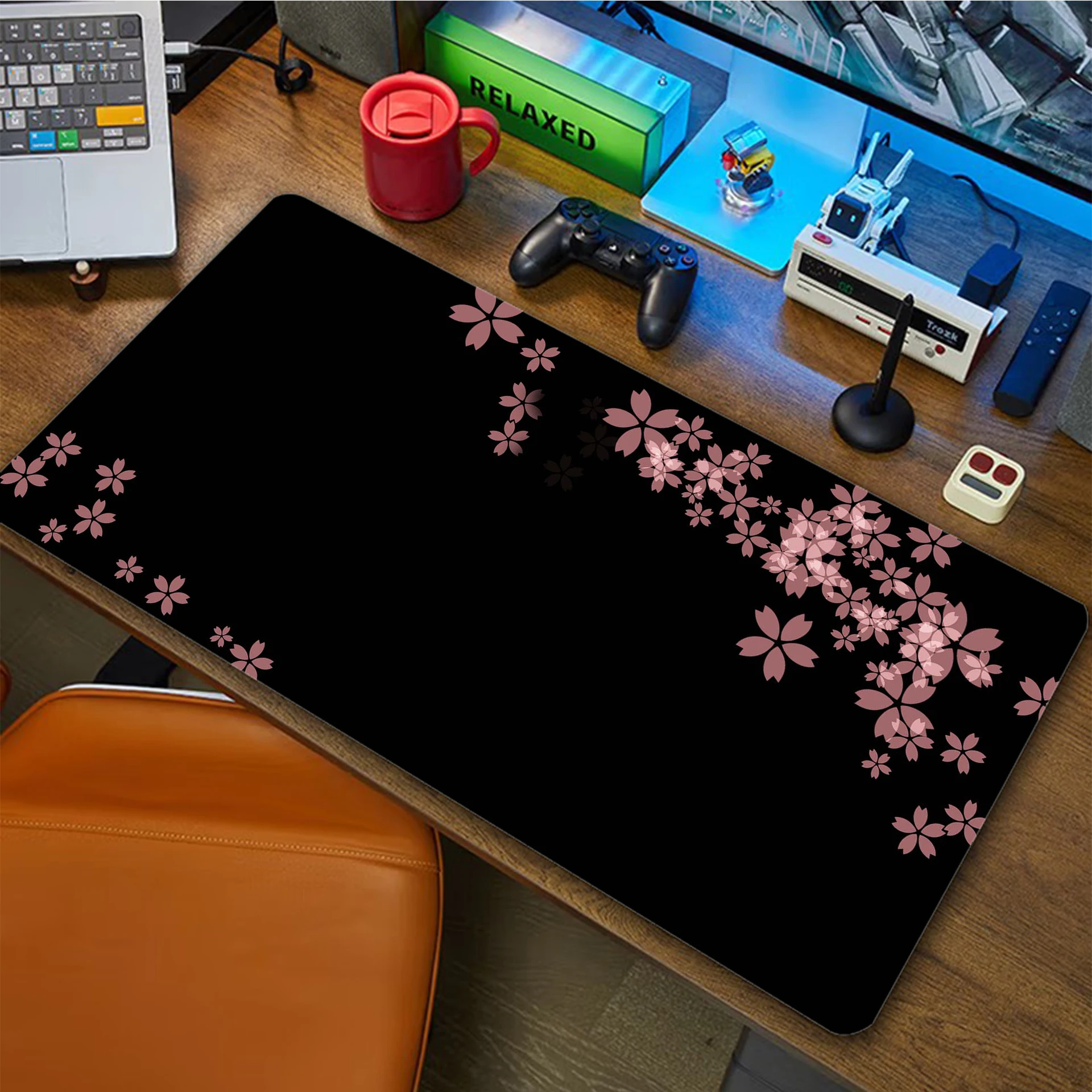 Sakura Gaming Mousepad Pc 90x40cm XXL tappetino per Mouse tappetino per Mouse con stampa HD tappetini in gomma antiscivolo tappetino da scrivania grande tappetini per tastiera in gomma