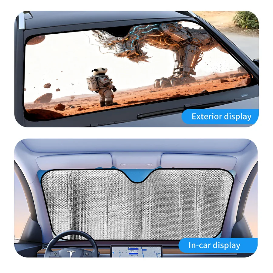 Multi-Functional Foldable Car Window Sunshade 3 Sizes, UV Protection, Easy Install For Windshield, Blocks Sun Glare, Fits Most V