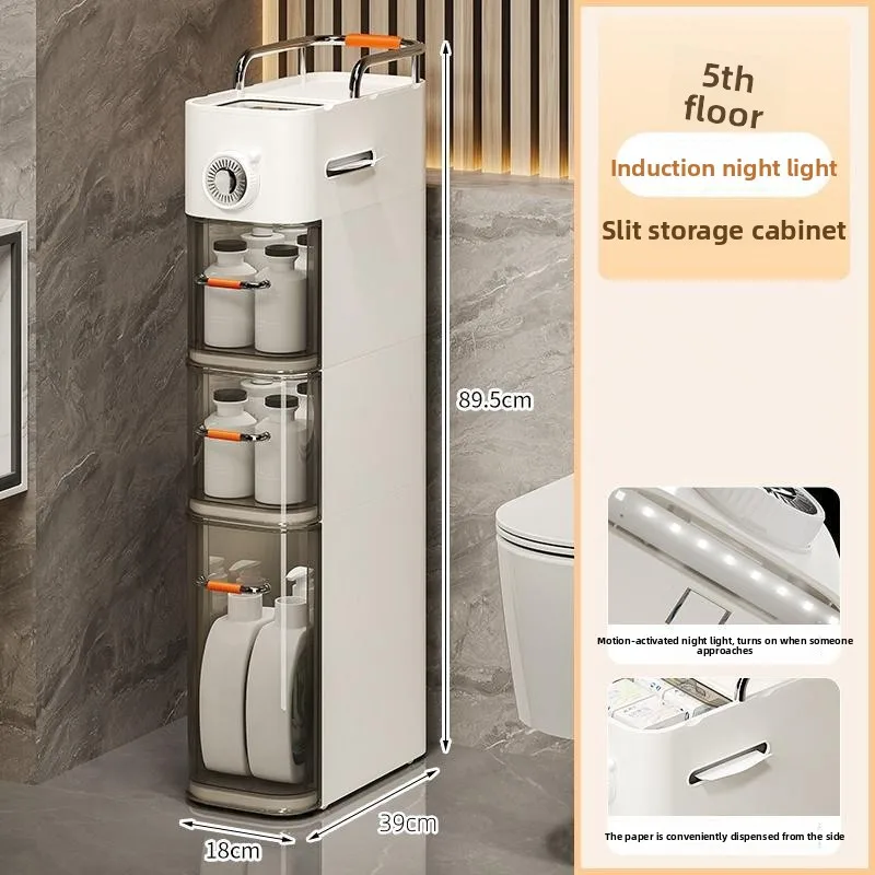 

Toilet Crack Storage Cabinet Drawer Locker Plastic Bathroom Multifunctional Crack Cabinet Storage Shelf