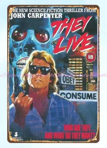 purchase art They Live poster thriller metal tin sign