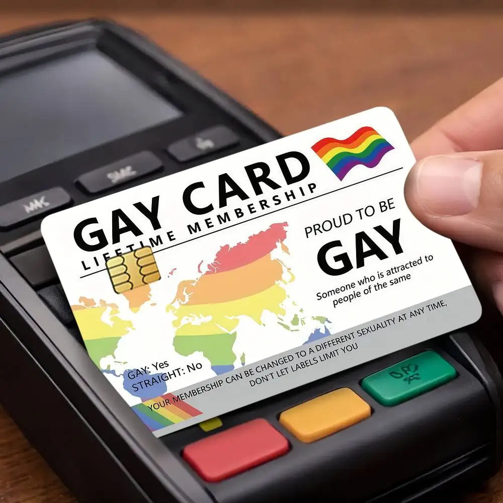 Gay Pride Lifetime Membership Credit Card Public Transportation Cards Protective Sticker Waterproof Card Face Decoration 4PCS