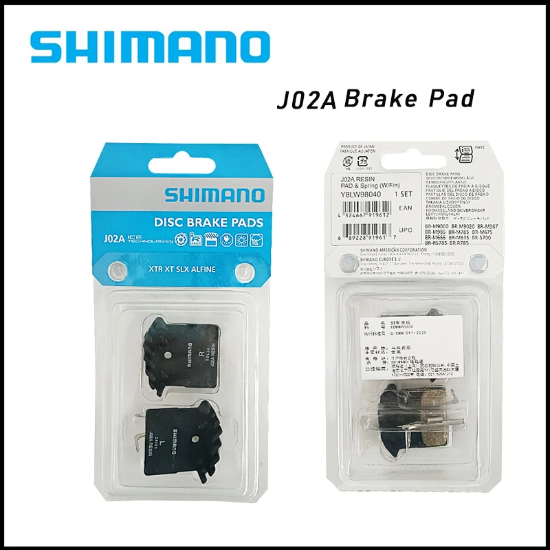 

SHIMANO J02A Bicycle Brake Pads Resin For M9000/M9020/M8000/M7000/M6000/M987/M985/M785/M675/M666/M615 MTB Mountain Bike