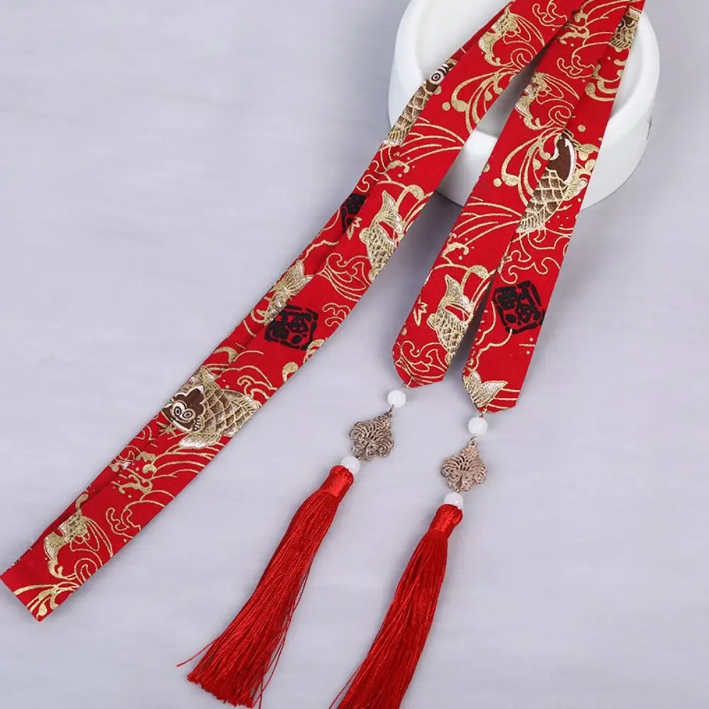 

Embroidery Chinese Style Hair Band Horse Face Skirt Ornament Crane New Year Headwear Men Headdress Ancient Headband