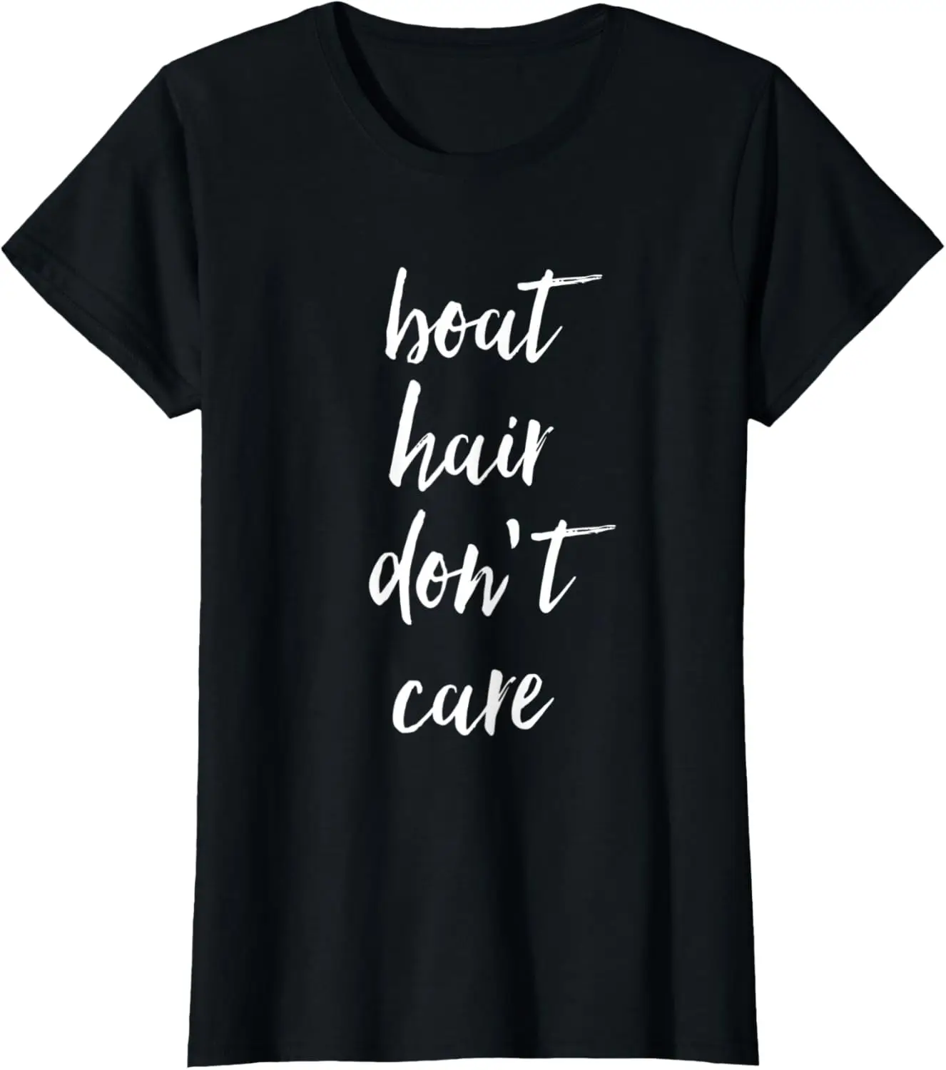 

Womens Funny Boat Gift | Lake House Pontoon | Boat Hair Dont Care T-Shirt