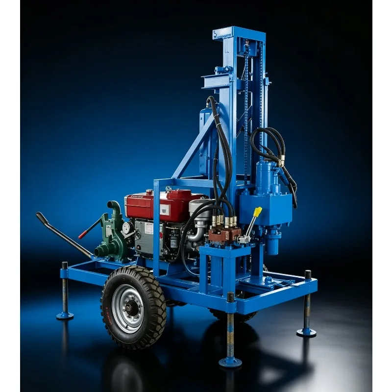 DIY well drilling equipment Petrol Diesel Engine 4-6 Inches Mini Borehole Drilling Machine for sale in United States
