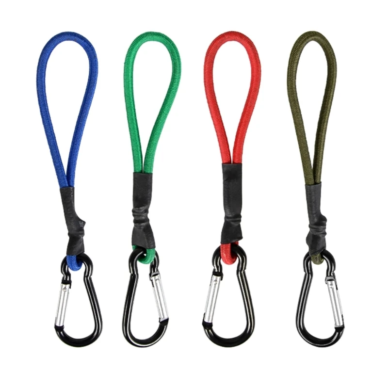 

Mountaineering Hook with Elastic Rope Tent Fixing Cord with Carabiner Hook Dropship