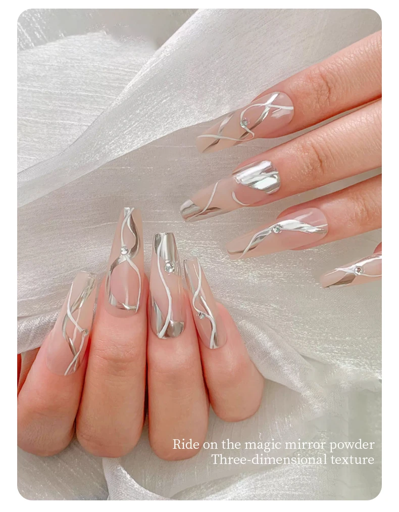 RSNAIL 7g Strass Kleber Top Coat mit Linienspinsel UV LED Soak Off Lack Transparenter Strass Gel Nagellack Nail Art Salo – Detail 8