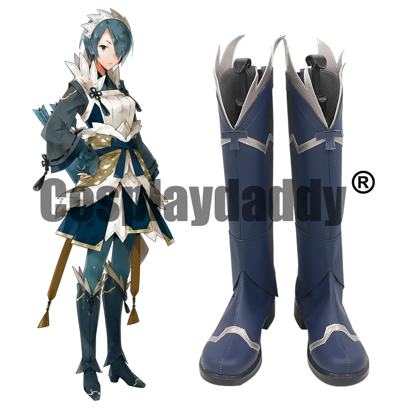 Fogo emblema heróis feh hoshidan archer setsuna jogo cosplay sapatos botas altas c006