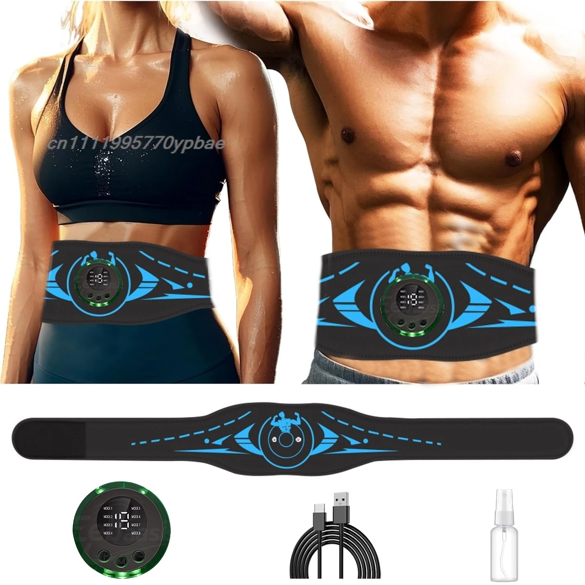 EMS Abdominal Belt Smart Estimulador Advanced Core Muscle Training Body Shaping Home Gym Daily Indoor Workout Sport EMS Machine