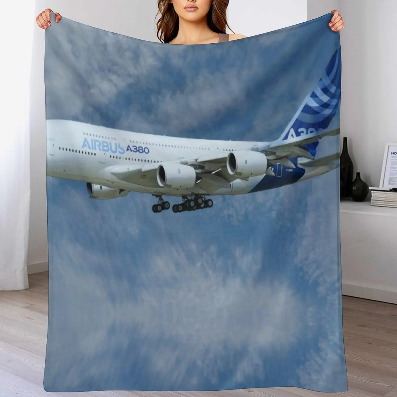 

Airbus A380 Throw Blanket Winter beds for babies Flannels Comforter Blankets