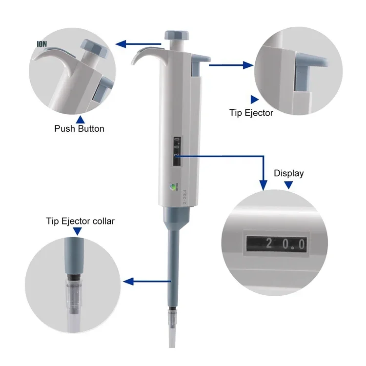 

Good Price Medical lab Single Channel Fixed Volume Mechanical Pipette Micropipette