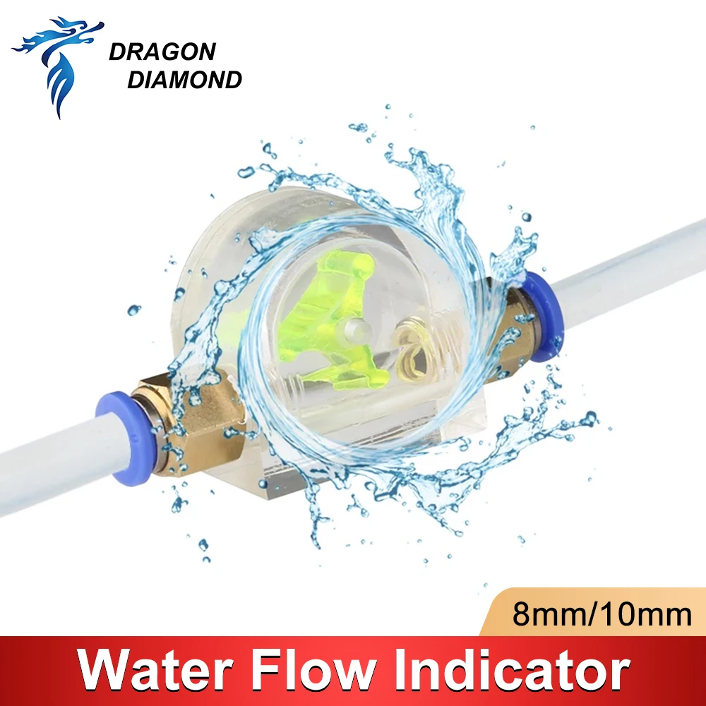 8Mm/10Mm Connecter Gepolijst Oppervlak Kantoor Meetinstrumenten Flow Meter Duurzaam Voor Pc Waterkoeling Acryl Indicator