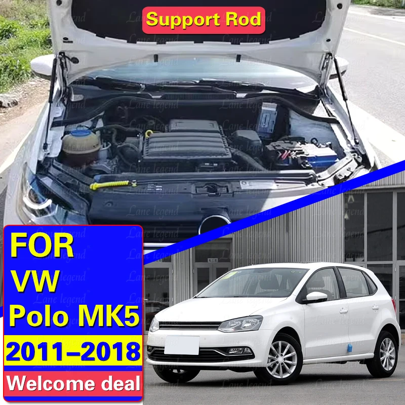 For Volkswagen VW Polo MK5 2011-2018 Front Hood Bonnet Modify Gas Struts Springs Shocks Damper Lift Supports Absorber