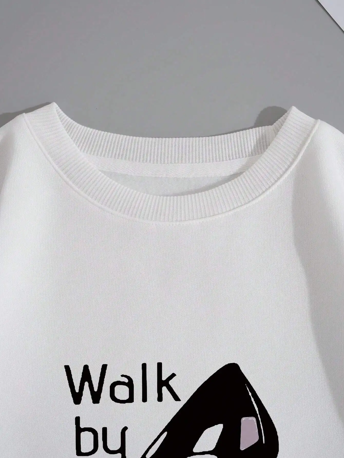 เสื้อสเวตเชิ้ตแขนยาวพิมพ์ลาย High Heel สำหรับผู้หญิง พร้อมข้อความ Walk by Faith Not by Sight สไตล์ลำลองสำหรับฤดูใบไม้ร่วง