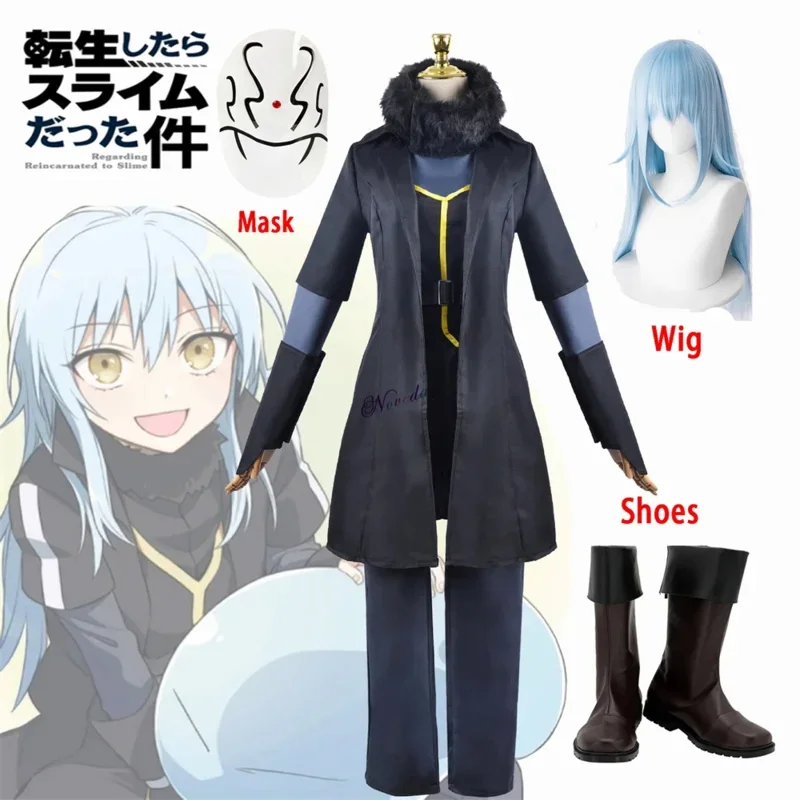 Cosbao Anime That Time I Got Reincarnated As A Slime Rimuru Tempest Cosplay Costume Boots Wig Mask Halloween Carnival Suit Cloth