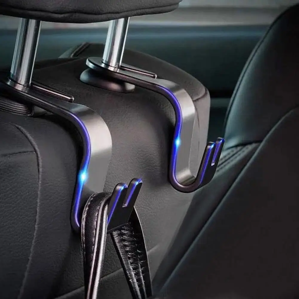 2Pcs/kot Car Seat Headrest Hook For Auto Back Seat Storage Organizer Hanger Storage Holder For Handbag Purse Bags Clothes C M4N2