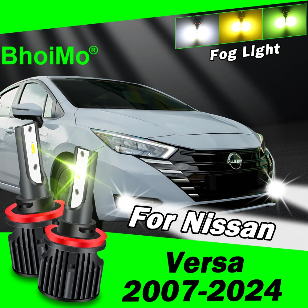 For Nissan Versa Front Fog Light Lamp 2007 2008 2009 2010 2011 2012 2013 2014 2015 2016 2017 2018 2019 2020 2021 Led Bulb