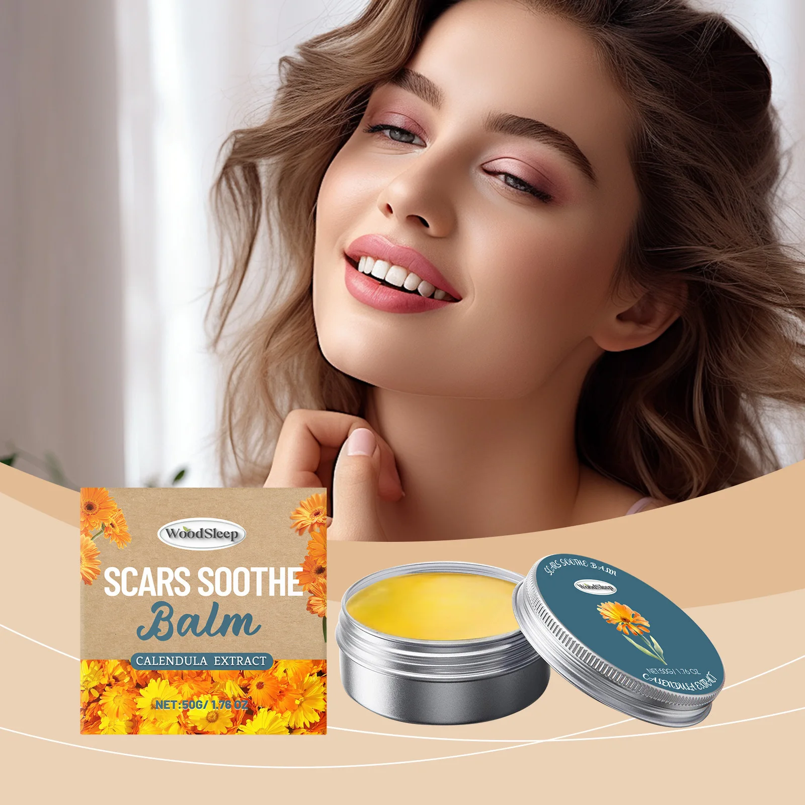 Crema para el cuidado de la piel con acné y caléndula, eliminación de marcas antiacné, Control de aceite, piel hidratante suave, Reduce la sequedad, crema facial refrescante