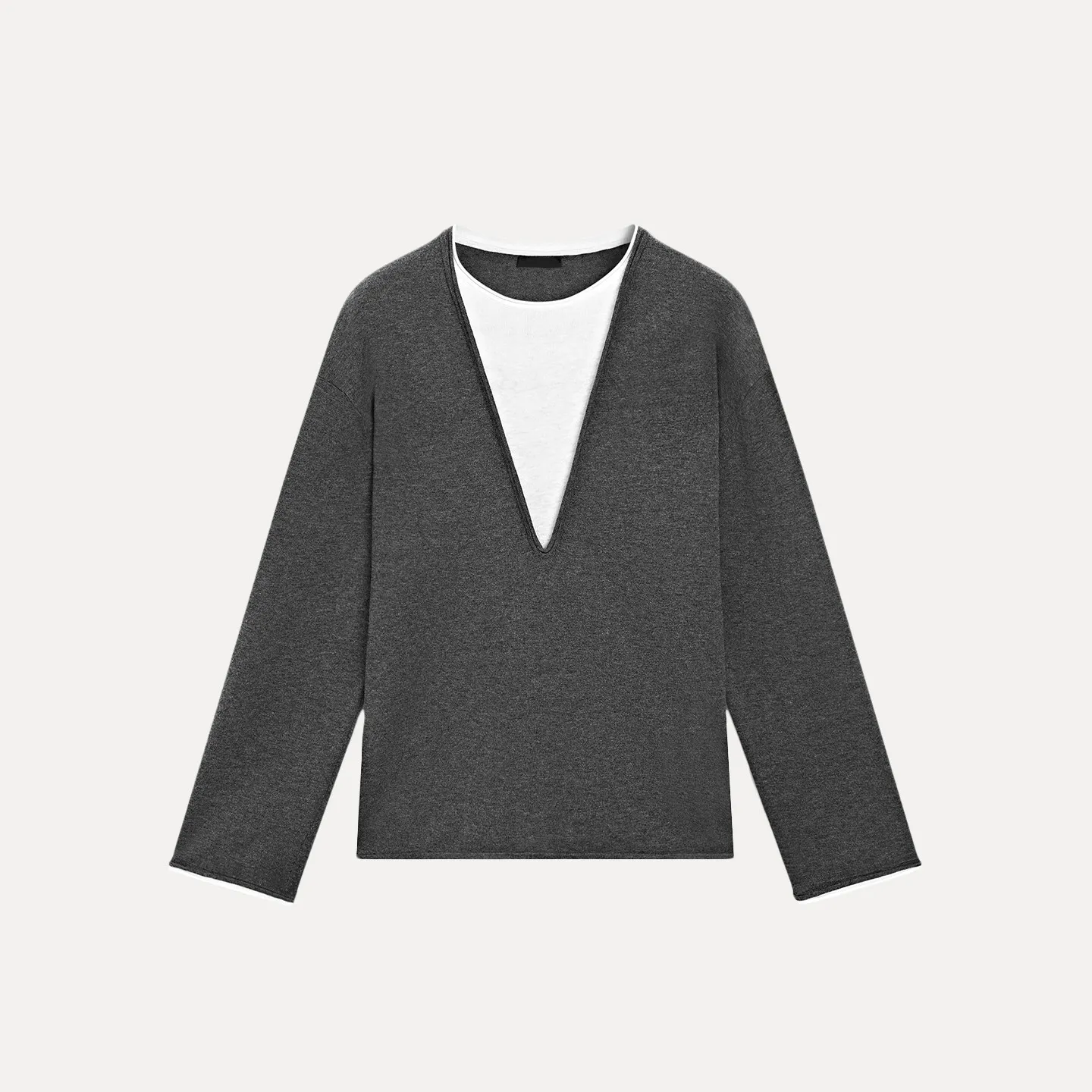 Elegant Intellectual Style Long Sleeve Knitted Sweater Color Block Women's Fashion 2026 Summer Outfit ZADATA Brand