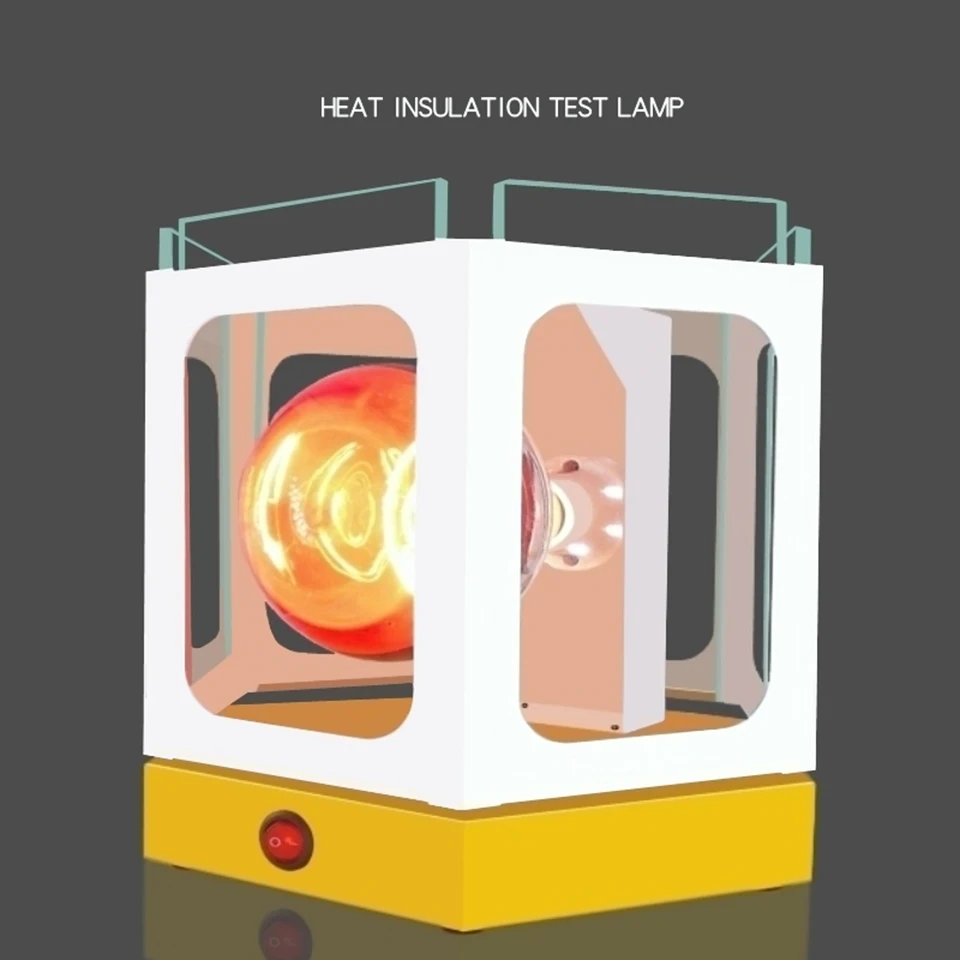 6 Sides Rotatable Window Film Block Out Heat And UV Rays Demo Instrument Solar Film Tint Box Display With 6 Glass Kit AL-522