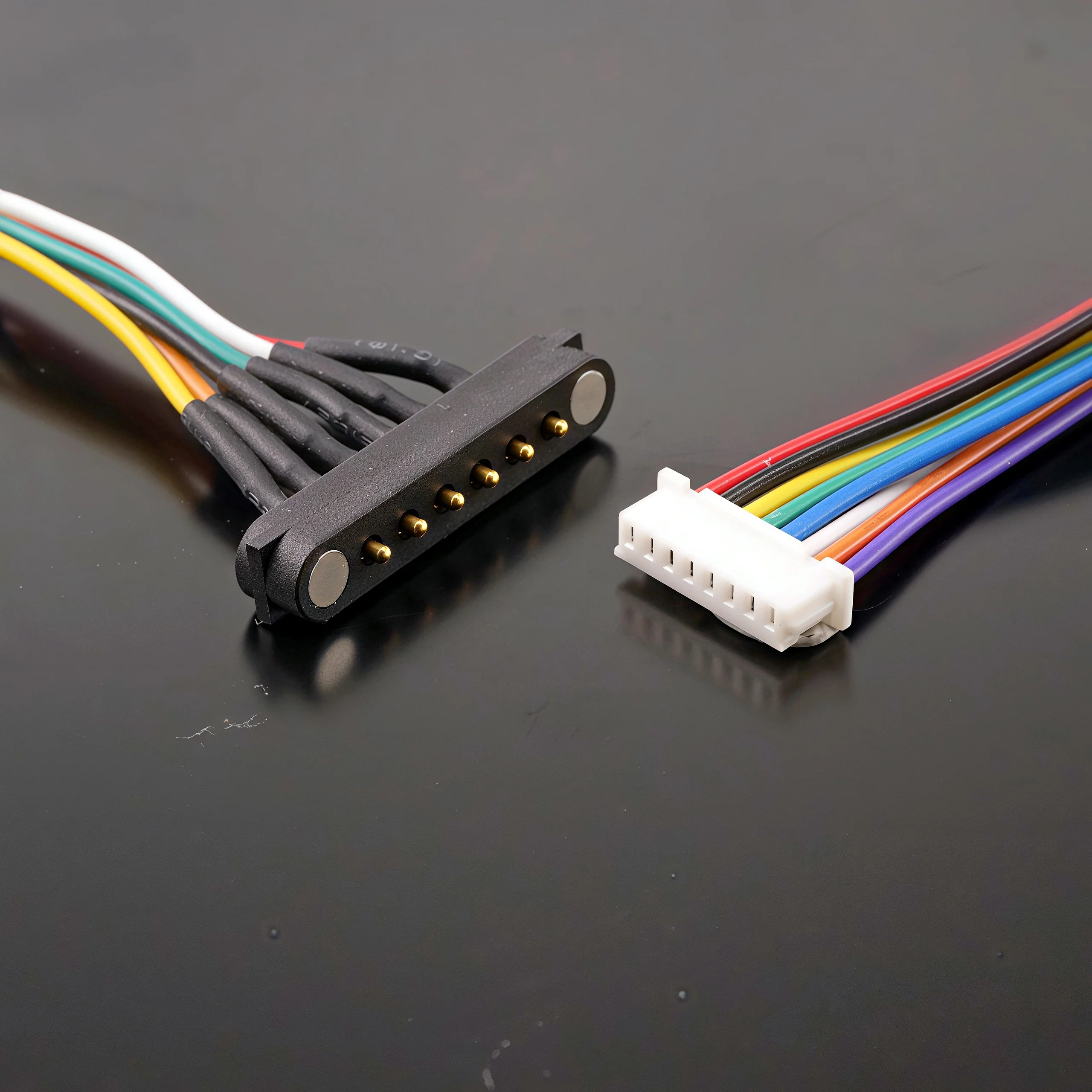 1/3/5 Paar federbelastete männlich weiblich 2,54 mm Rastermaß 2P 3 4 5 6 7 8 9 Pole Durchgangslöcher PCB BTB Stecker 2A DC magnetischer Pogo Pin – Detail 4