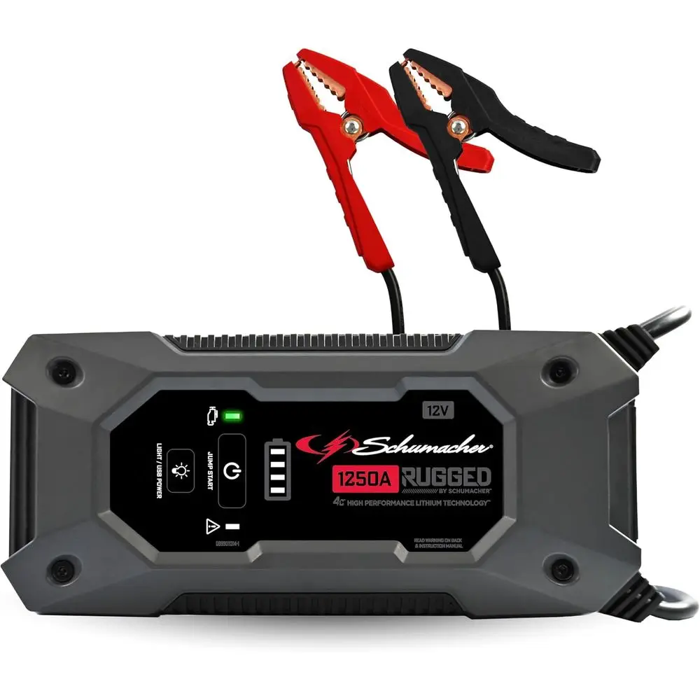 

3-in-1 Car Battery Jump Starter, Portable Power Pack, Charges USB Devices & Powers 12V Batteries
