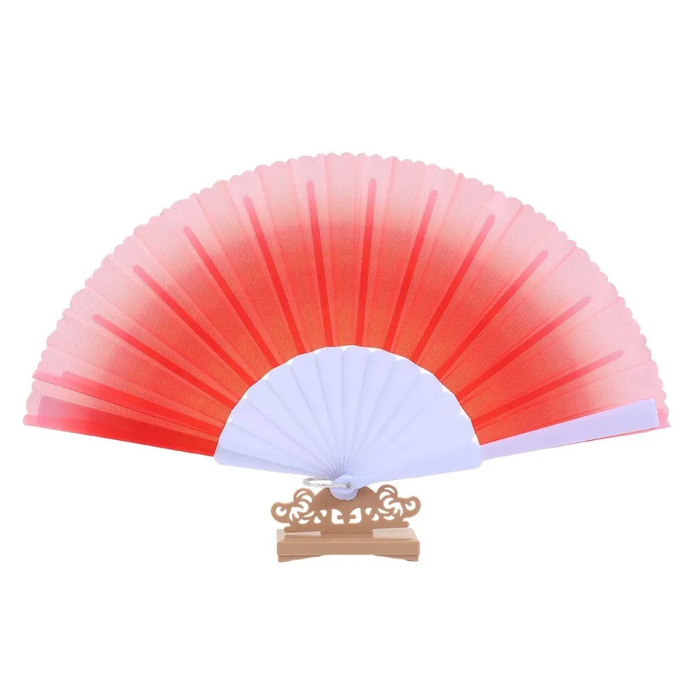 

Веер для тай-чи и йоги, 23,6 см, с пластиковыми спицами, 6 цветов, для танцевальных выступлений, кунг-фу, в китайском стиле, подарок, декор для свадьбы и вечеринки