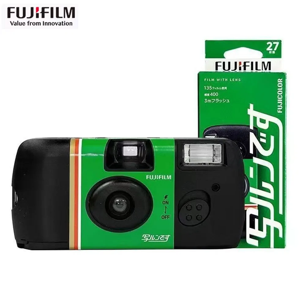Cámara de Fotos Clásica SIMPLE ACE ISO 400 QuickSnap 1986, Caja de Regalo con 1/3/6 Unidades, Set Desechable Fuji, Impresora de Fotos con Película Vintage
