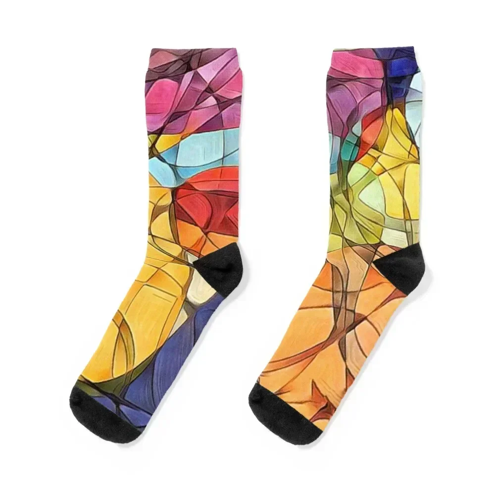 

MacAnnie maze of colours Socks moving stockings kawaii gym fashionable Male Socks Women's