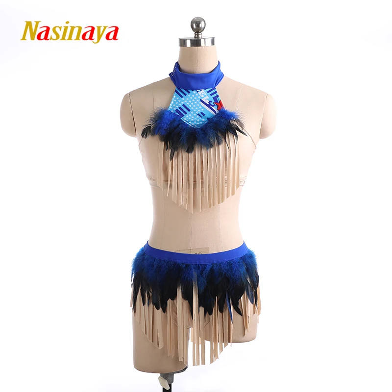 Aerial Yoga Competition Rhythmic Gymnastics Training Leotards Pole Dance Performance Costume Dance Adult Girls Blue Costume