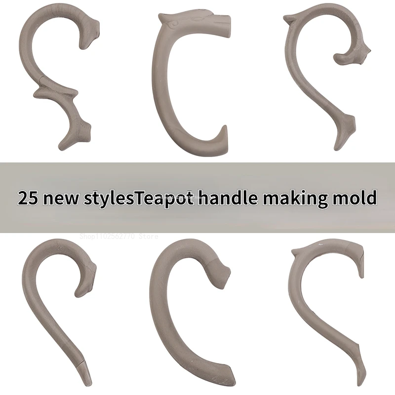 25 New Styles of Purple Clay Teapot Handle Plaster Injection Mold DIY Pottery Manual Teapot/cup Handle Shaping Tools Accessories