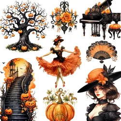 20Pcs/Pack Victoria Halloween Sticker DIY Craft Scrapbooking Album Junk Journal Decorative Stickers