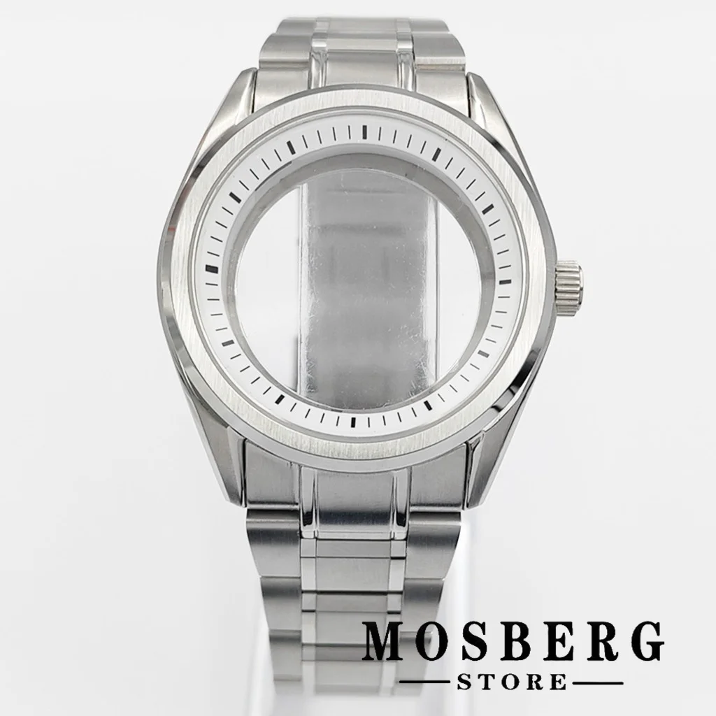 

40mm NH35 NH36 Watch Case With Strap Stainless Steel Sapphire Glass Watches Automatic Movement Accessory