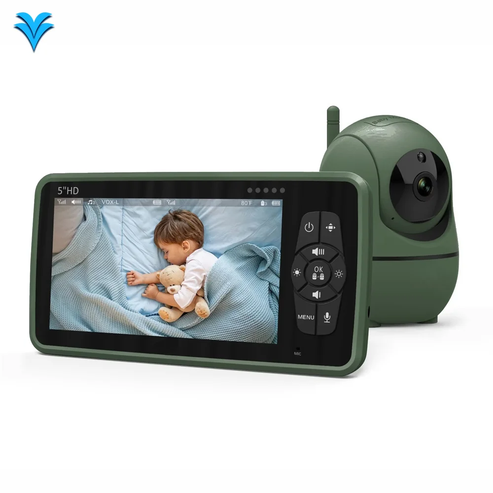 

Bestseller NEW 5'' 720P HD Infrared Camera Baby ECO BabyPhone Pan Tilt Two Way Audio Baby Camera with Video Monitor