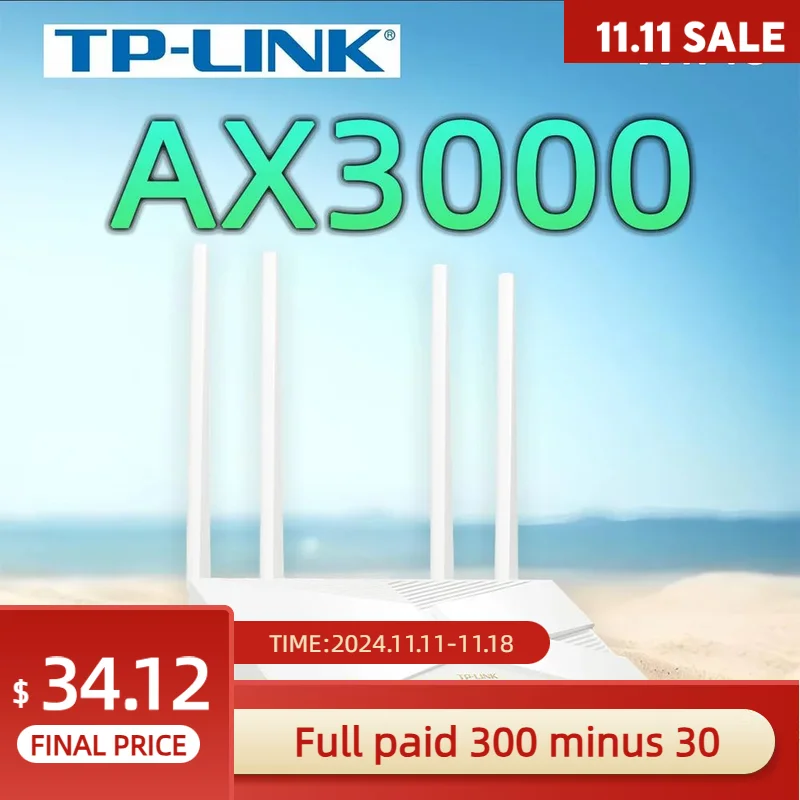 TP-LINK WiFi6 Route  Wireless Repeater 2.4g&5g Dual Frequency Gigabit Router 3000M WIFI Amplifier XDR3010 Home Mesh Hotspot