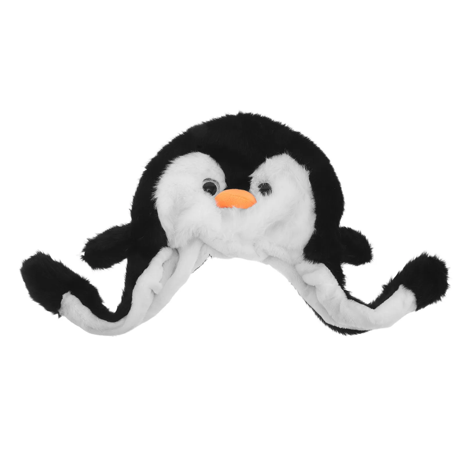 Funny Animal Hat Moving Ears Warm Winter Cap Soft Penguin Cosplay Party Cold Weather Photography Cute Cap Women Girls