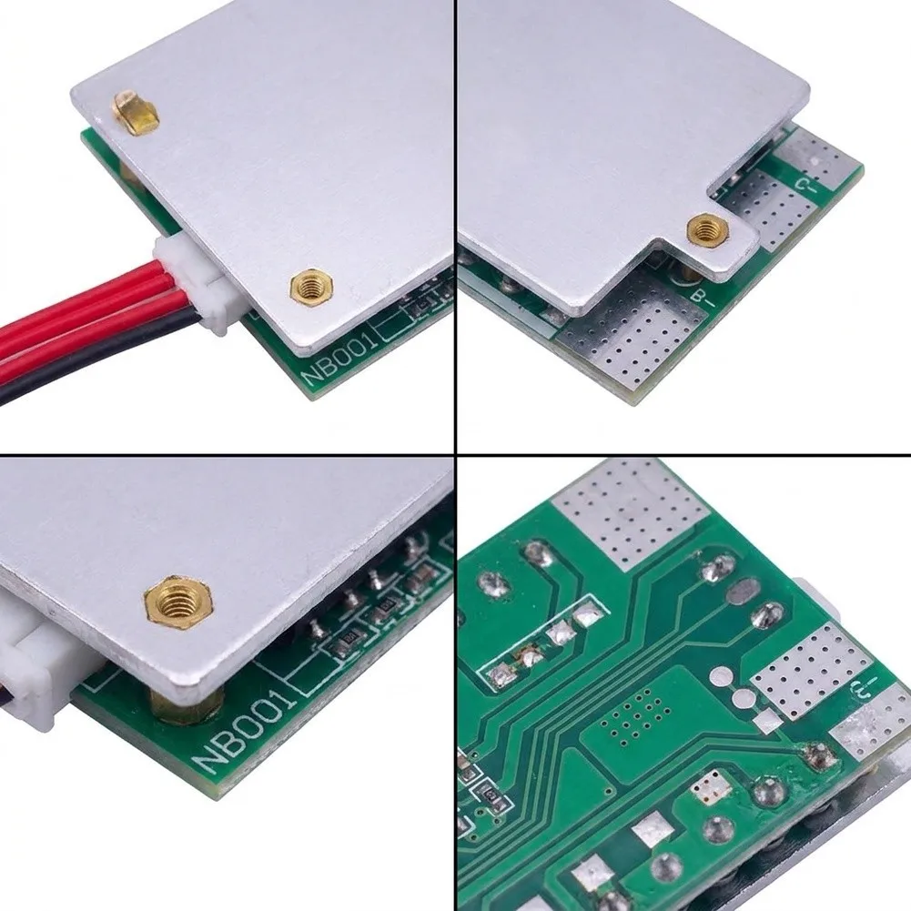 12V 100A Lithium For Battery Protection Module with Built in MOSFETs Resistors Capacitors IC Chips and Copper Terminal Blocks
