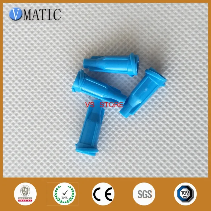 Free Shipping 1000Pcs Luer Syringe Caps Blue Color Dispensing Syringe Tip Stopper