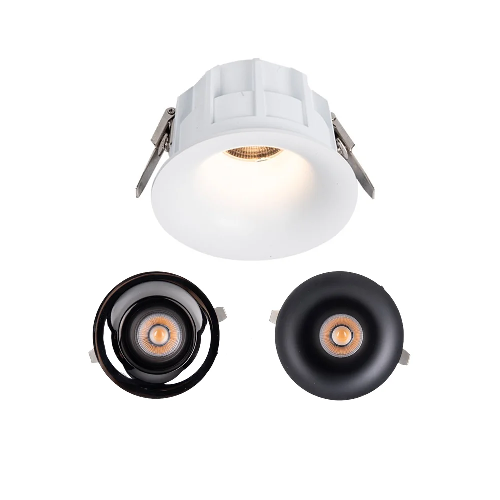 

Recessed Curved LED COB Downlight 12W 15W Anti-Glare Spotlight 7W Dimmable 110V 120V 220V Aluminum Ceiling Light For Home Store