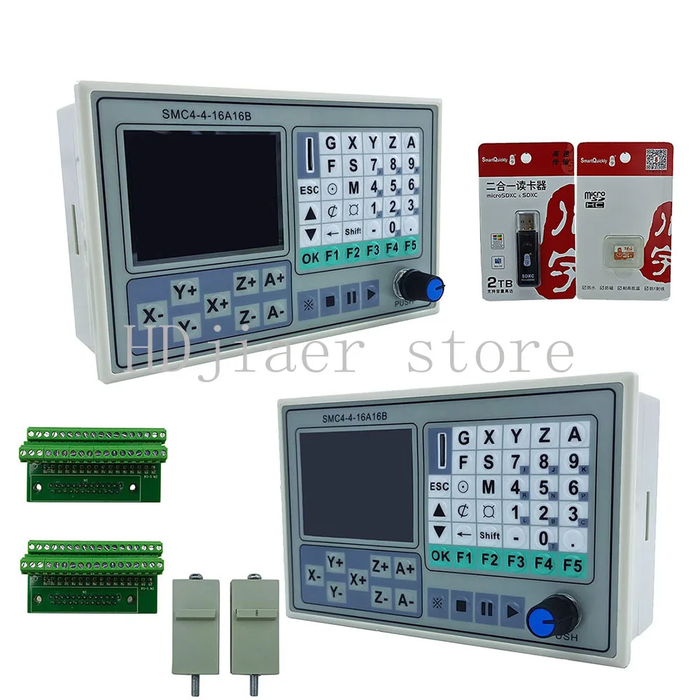 

SMC4-4-16A16B Offline CNC Controller – 4 Axis, 50KHz, Integrated Breakout Board for Carving & Engraving Machines