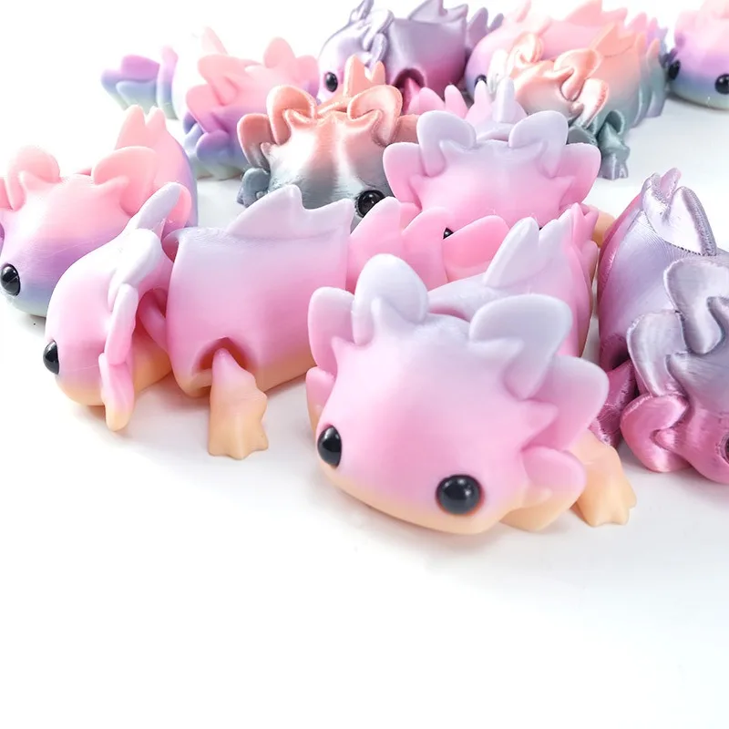 크리 에이 티브 3D 인쇄 해양 동물 그림 장난감 귀여운 도마뱀 그림 모델 공동 움직일 수있는 장난감 홈 장식 생일 선물