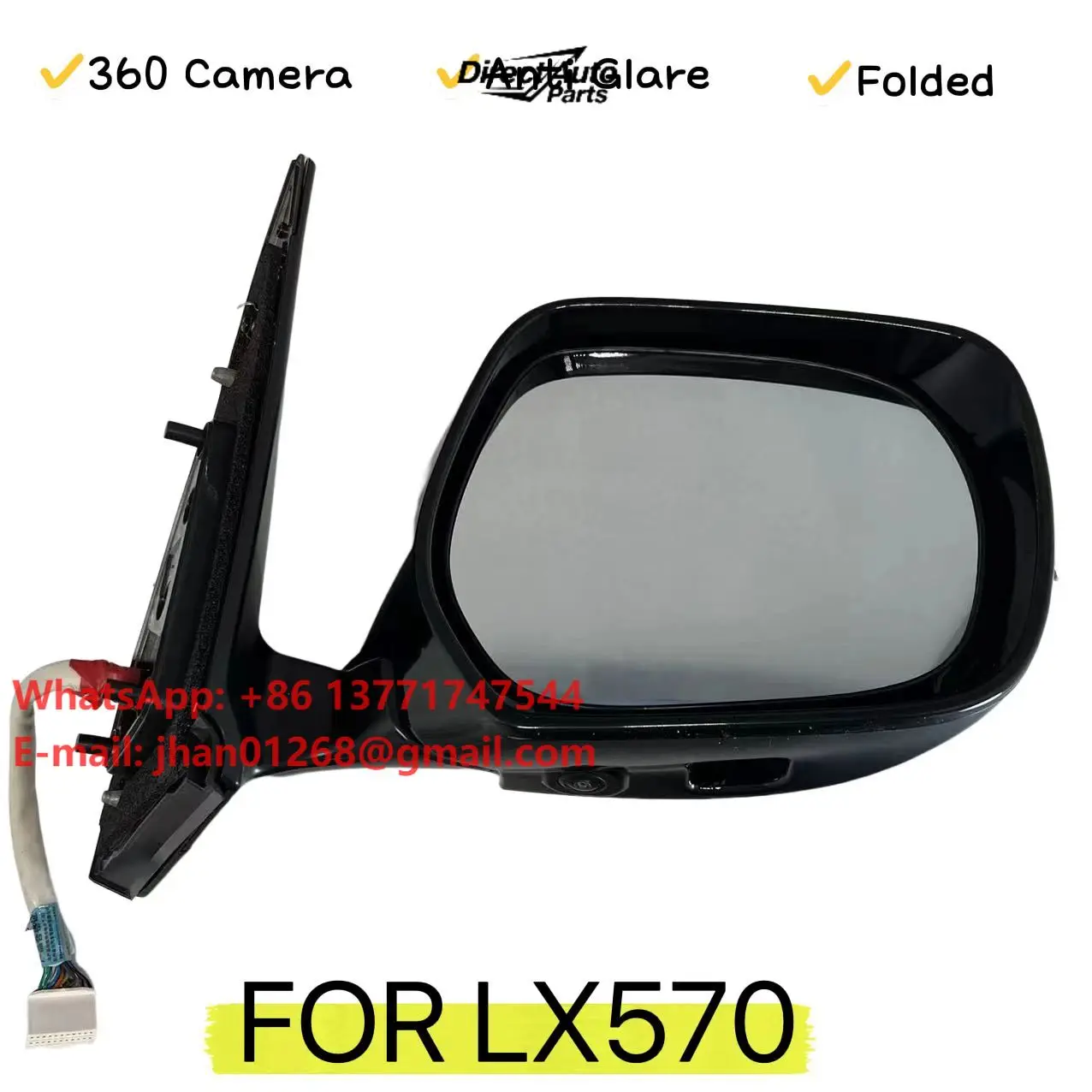 Factory Supply Auto Left Right Rearview Mirror 360 Cam era Side Mirror for Lexus LX570