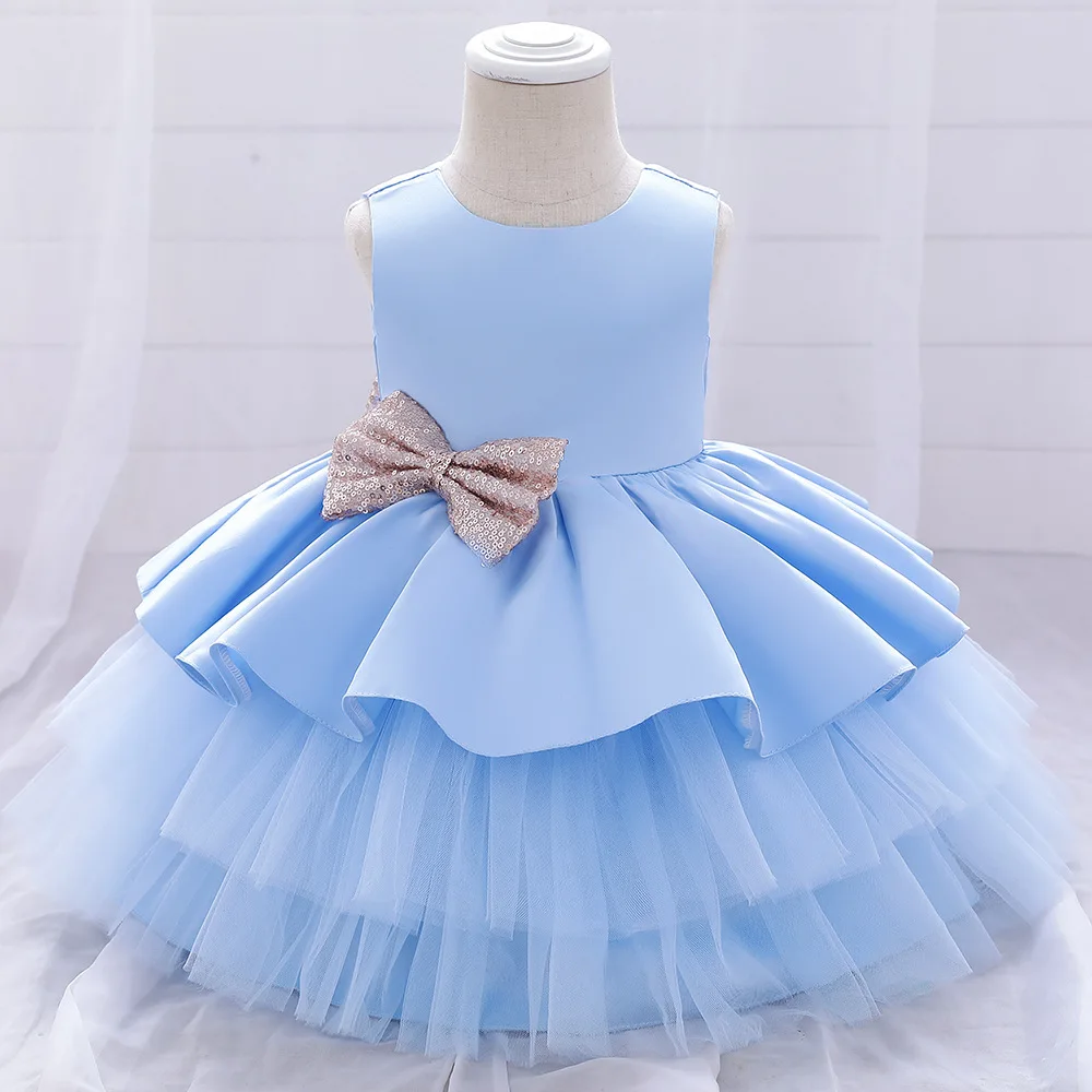 

1 Year Baby Girl Dress Little Girl Baptism Dress 2 Years 4 Years Children Puffy Cake Tutu Dress Back Hollow Princess Dress